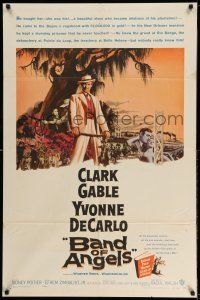 9p068 BAND OF ANGELS 1sh '57 Clark Gable buys beautiful slave mistress Yvonne De Carlo!