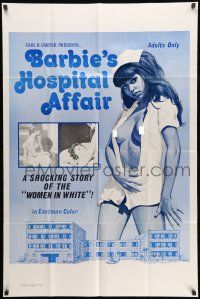 9p075 BARBIE'S HOSPITAL AFFAIR 1sh '70 great artwork of sexiest half-dressed nurse!