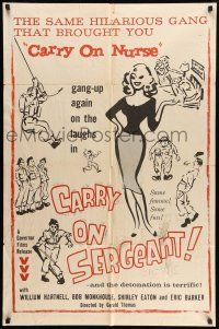 9p178 CARRY ON SERGEANT 1sh R60s Shirley Eaton in a wacky English military comedy!