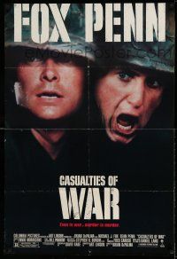 9p182 CASUALTIES OF WAR 1sh '89 soldiers Michael J. Fox & Sean Penn!