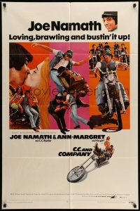 9p166 C.C. & COMPANY 1sh '70 great images of Joe Namath on motorcycle, biker gang!