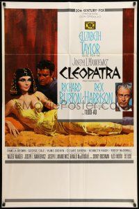 9p204 CLEOPATRA Spanish/U.S. export 1sh '63 Elizabeth Taylor, Burton, Harrison, Howard Terpning art!