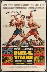 9p268 DUEL OF THE TITANS 1sh '63 Sergio Corbucci, Steve Hercules Reeves vs Gordon Tarzan Scott!