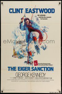 9p276 EIGER SANCTION int'l 1sh '75 Clint Eastwood's lifeline was held by the assassin he hunted!