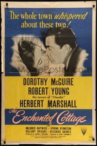 9p279 ENCHANTED COTTAGE style A 1sh '45 Dorothy McGuire & Robert Young live in a fantasy world!