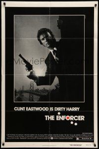 9p280 ENFORCER 1sh '76 photo of Clint Eastwood as Dirty Harry by Bill Gold!