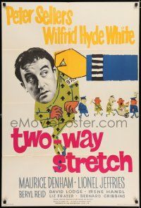 9p907 TWO-WAY STRETCH English 1sh '60 prisoner Peter Sellers breaks out of jail & then back in!