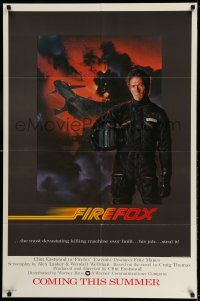 9p310 FIREFOX advance 1sh '82 cool C.D. de Mar art of killing machine, Clint Eastwood!