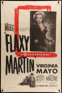 9p318 FLAXY MARTIN 1sh '49 Virginia Mayo is a bad girl with a heart of ice!