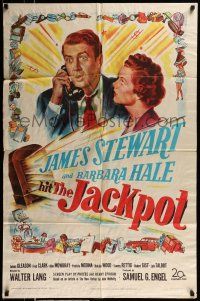 9p421 JACKPOT 1sh '50 James Stewart wins a radio show contest, but can't afford the prize!