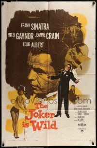 9p438 JOKER IS WILD 1sh '57 Frank Sinatra as Joe E. Lewis, sexy Mitzi Gaynor, Jeanne Crain