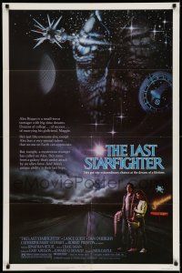 9p475 LAST STARFIGHTER 1sh '84 Lance Guest, great sci-fi art by Charles de Mar!
