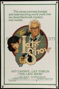 9p477 LATE SHOW 1sh '77 great Richard Amsel artwork of Art Carney & Lily Tomlin!