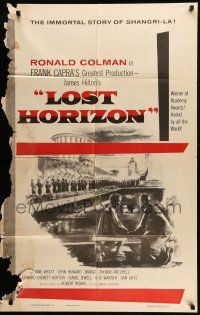 9p494 LOST HORIZON 1sh R56 Frank Capra's greatest production starring Ronald Colman!
