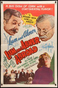 9p503 LUM & ABNER ABROAD 1sh '56 Chester Lauck & Norris Goff go gambling in Monte Carlo!