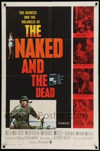 9p572 NAKED & THE DEAD 1sh '58 from Norman Mailer's novel, Aldo Ray in World War II!