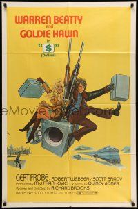 9p002 $ 1sh '71 great art of bank robbers Warren Beatty & Goldie Hawn on safe!