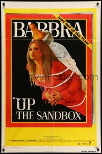 9p927 UP THE SANDBOX 1sh '73 Time Magazine parody art of Barbra Streisand by Richard Amsel!