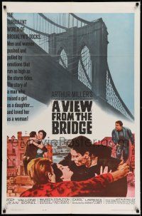 9p934 VIEW FROM THE BRIDGE 1sh '62 Raf Vallone, Arthur Miller's towering drama of love & obsession