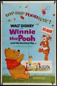 9p983 WINNIE THE POOH & THE BLUSTERY DAY 1sh '69 A.A. Milne, Tigger, Piglet, Eeyore!