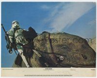 9r913 STAR WARS color 11x14 still '77 George Lucas, close up of Storm Trooper riding on creature!