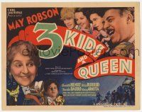 9r001 3 KIDS & A QUEEN TC '35 May Robson, Frankie Darro, Henry Armetta, New York's Hell's Kitchen!