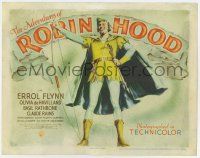 9r009 ADVENTURES OF ROBIN HOOD TC R45 great full-length art of Errol Flynn with bow & arrows!