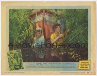 9r547 AFRICAN QUEEN LC #7 '52 Humphrey Bogart & Katharine Hepburn pull boat through swamp!