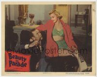 9r566 BEAUTY ON PARADE LC #2 '50 sexy Miss U.S.A. Lola Albright sitting in John Ridgely's lap!
