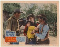 9r569 BELLE STARR'S DAUGHTER LC #2 R55 Rod Cameron looks at restrained female outlaw Ruth Roman!