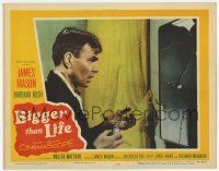 9r574 BIGGER THAN LIFE LC #8 '56 Nicholas Ray, c/u of James Mason in bathroom taking his pills!