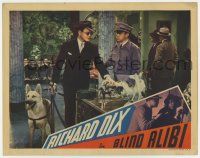 9r580 BLIND ALIBI LC '38 Richard Dix poses as blind man with German Shepherd Ace the Wonder Dog!