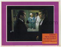 9r590 BULLITT LC #4 '69 close up of Steve McQueen & Don Gordon in hospital, crime classic!