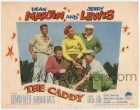 9r592 CADDY LC #2 '53 Dean Martin watches three real golfers trying to teach Jerry Lewis to putt!