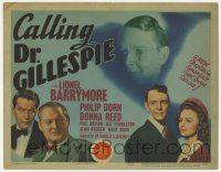 9r060 CALLING DR. GILLESPIE TC '42 Lionel Barrymore, Philip Dorn & pretty young Donna Reed!