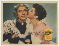 9r609 CHARLEY'S AUNT LC '41 close up of pretty Kay Francis with Jack Benny in drag as old lady!
