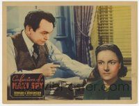 9r621 CONFESSIONS OF A NAZI SPY Other Company LC '39 Edward G. Robinson talking to scared Lya Lys!
