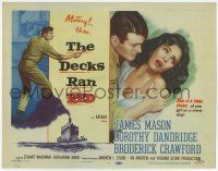9r094 DECKS RAN RED TC '58 James Mason, Dorothy Dandridge, one girl on a crime ship!