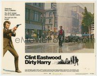 9r646 DIRTY HARRY int'l LC #7 '71 Clint Eastwood on San Francisco street holding his gun!