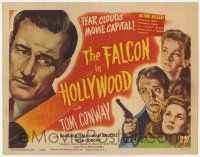 9r123 FALCON IN HOLLYWOOD TC '44 detective Tom Conway, fear clouds movie capital, actors killed!