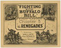 9r126 FIGHTING WITH BUFFALO BILL chapter 5 TC '27 art of cowboys vs Native Americans, Renegades!