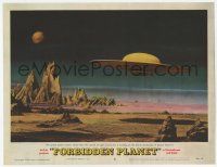 9r679 FORBIDDEN PLANET LC #8 '56 classic special effects image of spaceship hovering over Altair-4!