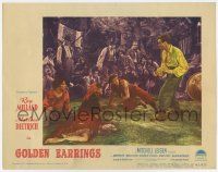 9r694 GOLDEN EARRINGS LC #5 '47 sexy Marlene Dietrich & gypsies watching Ray Milland fighting!