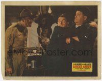9r699 GREAT GUNS LC '41 Edmund MacDonald with dirty face glares at scared Stan Laurel & Oliver Hardy