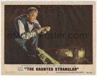 9r717 HAUNTED STRANGLER LC #3 '58 Boris Karloff opens the grave of the Haymarket Strangler!