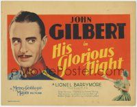 9r170 HIS GLORIOUS NIGHT TC '29 John Gilbert, directed by Lionel Barrymore, from Molnar play, rare!