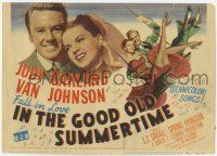 9r179 IN THE GOOD OLD SUMMERTIME TC '49 wonderful art of Judy Garland & Van Johnson swinging!