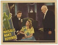 9r759 INVISIBLE MAN'S REVENGE LC '44 Hobbes watches Alan Curtis talk to Evelyn Ankers in chair!