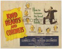 9r195 KIND HEARTS & CORONETS TC '50 Alec Guinness in how to become the head of a family, Ealing!