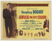 9r202 KNOCK ON ANY DOOR TC '49 Humphrey Bogart, directed by Nicholas Ray, told with brutal honesty!